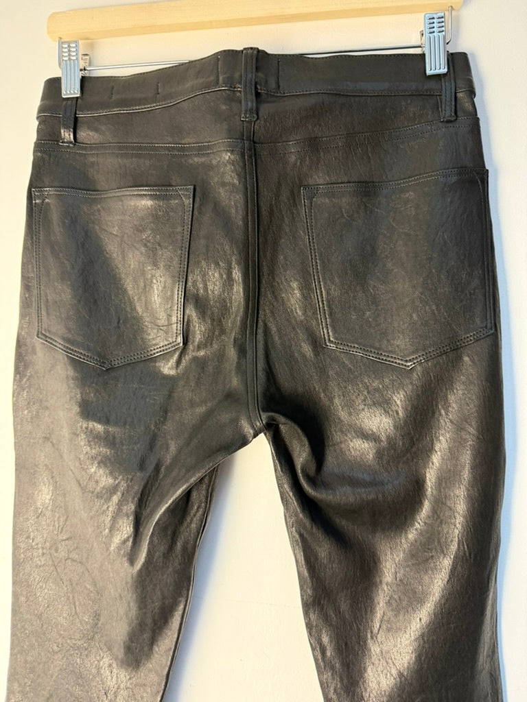 FRAME Leren skinny maat 28 zwart