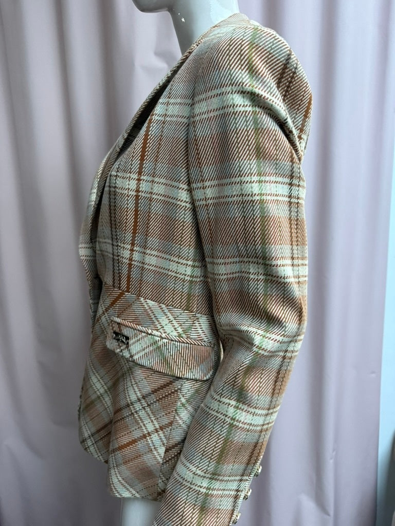 MOS MOSH Jasje maat 38 Bruin, beige, groen, wit, rood