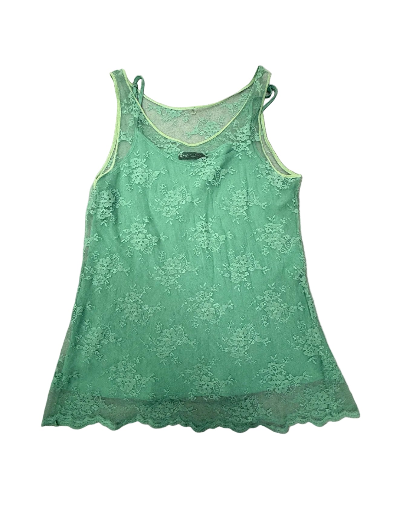 Twinset groene kanten top
