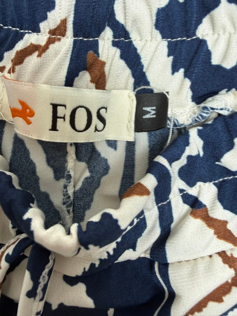 FOS Broek maat M Wit, donkerblauw en bruin