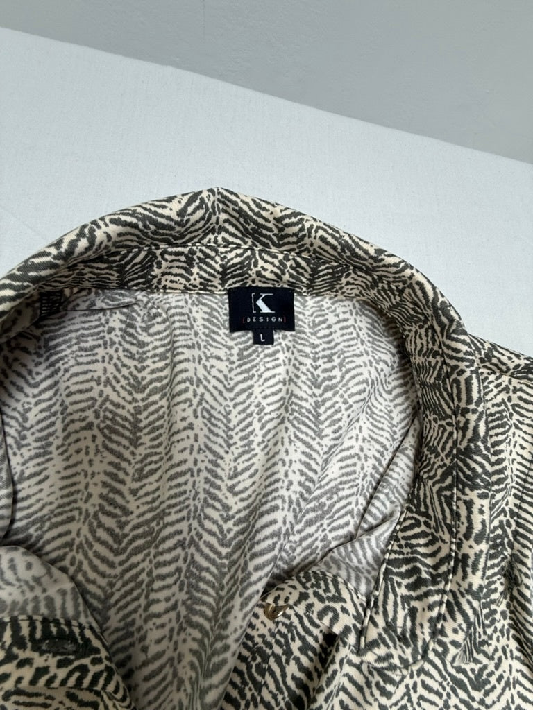 K Design Jumpsuit maat L Zwart/crème Very Good