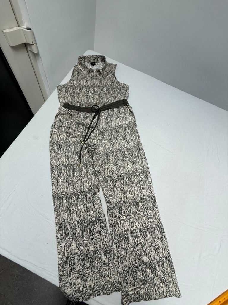 K Design Jumpsuit maat L Zwart/crème Very Good