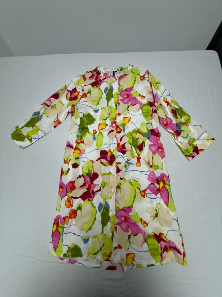 Soulmate Jurk maat M Wit met multicolor bloemenprint