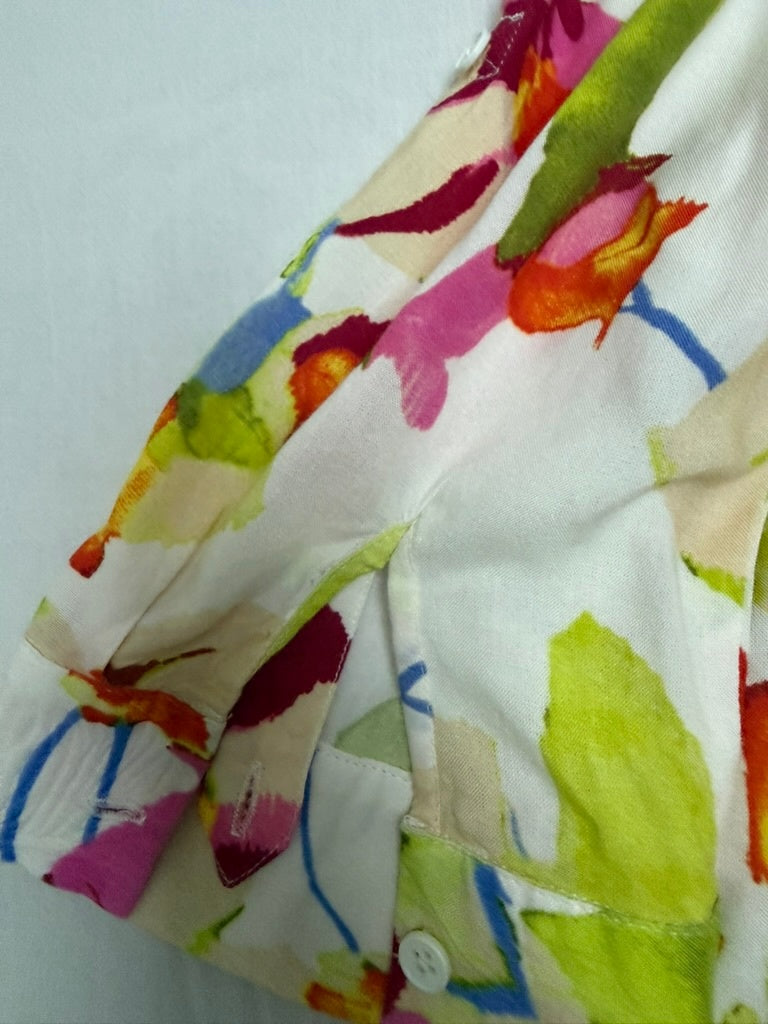 Soulmate Jurk maat M Wit met multicolor bloemenprint