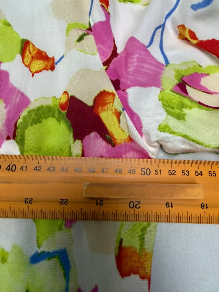 Soulmate Jurk maat M Wit met multicolor bloemenprint
