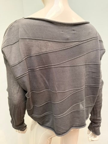 Sarah Pacini Longsleeve maat ONE SIZE Donkergrijs