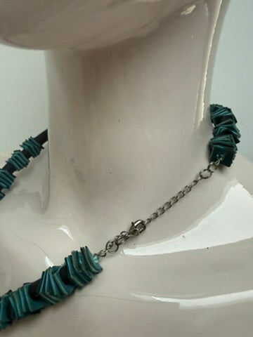 Vintage Ketting maat One size Turquoise, zwart