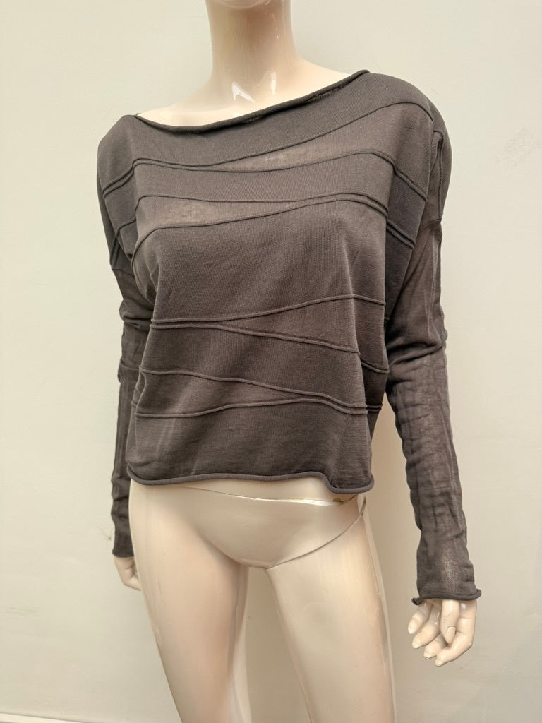 Sarah Pacini Longsleeve maat ONE SIZE Donkergrijs