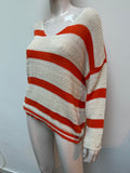 Amelie & Amelie trui beige/oranje maat M/L
