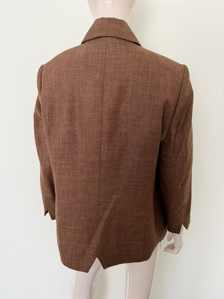 emine’ - Blazer - bruin, verborgen sluiting, opgestikte zakken - XL