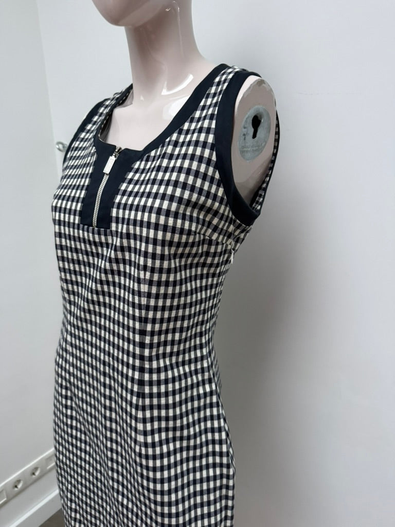Caroline Biss - Jurk - zwart-wit geruit, mouwloos, ritssluiting voor - L