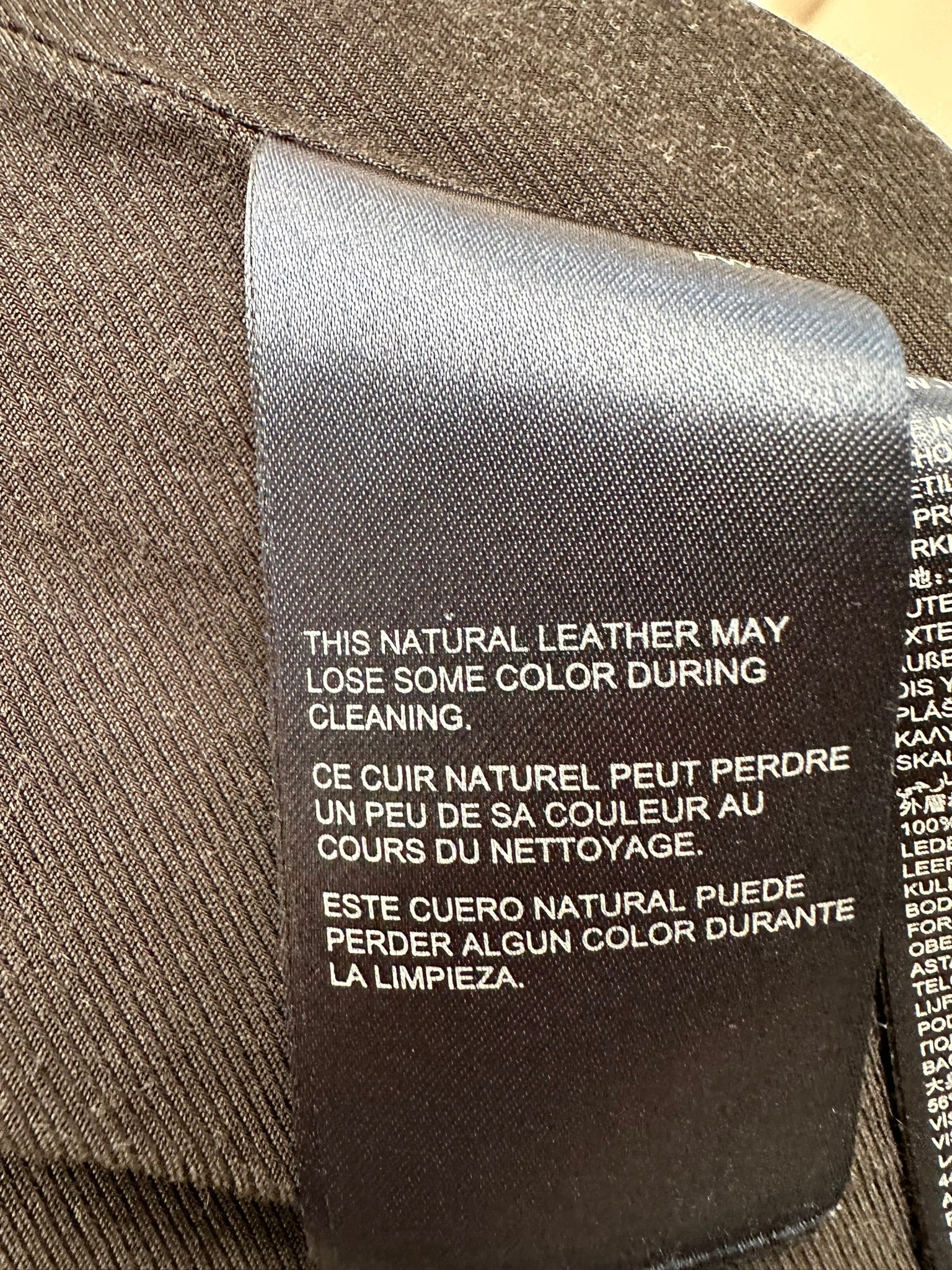 Tommy Hilfiger blauw leren biker jasje maat XS