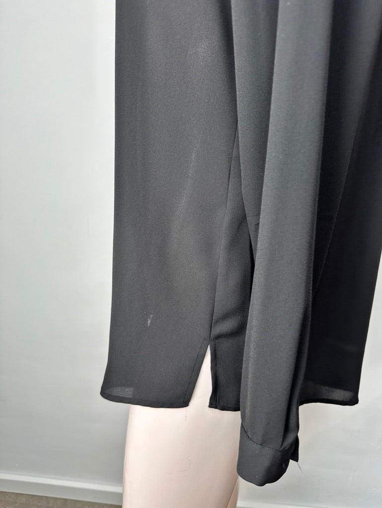 Dante6 - Blouse - zwart, doorknoopsluiting, lange mouwen - 36