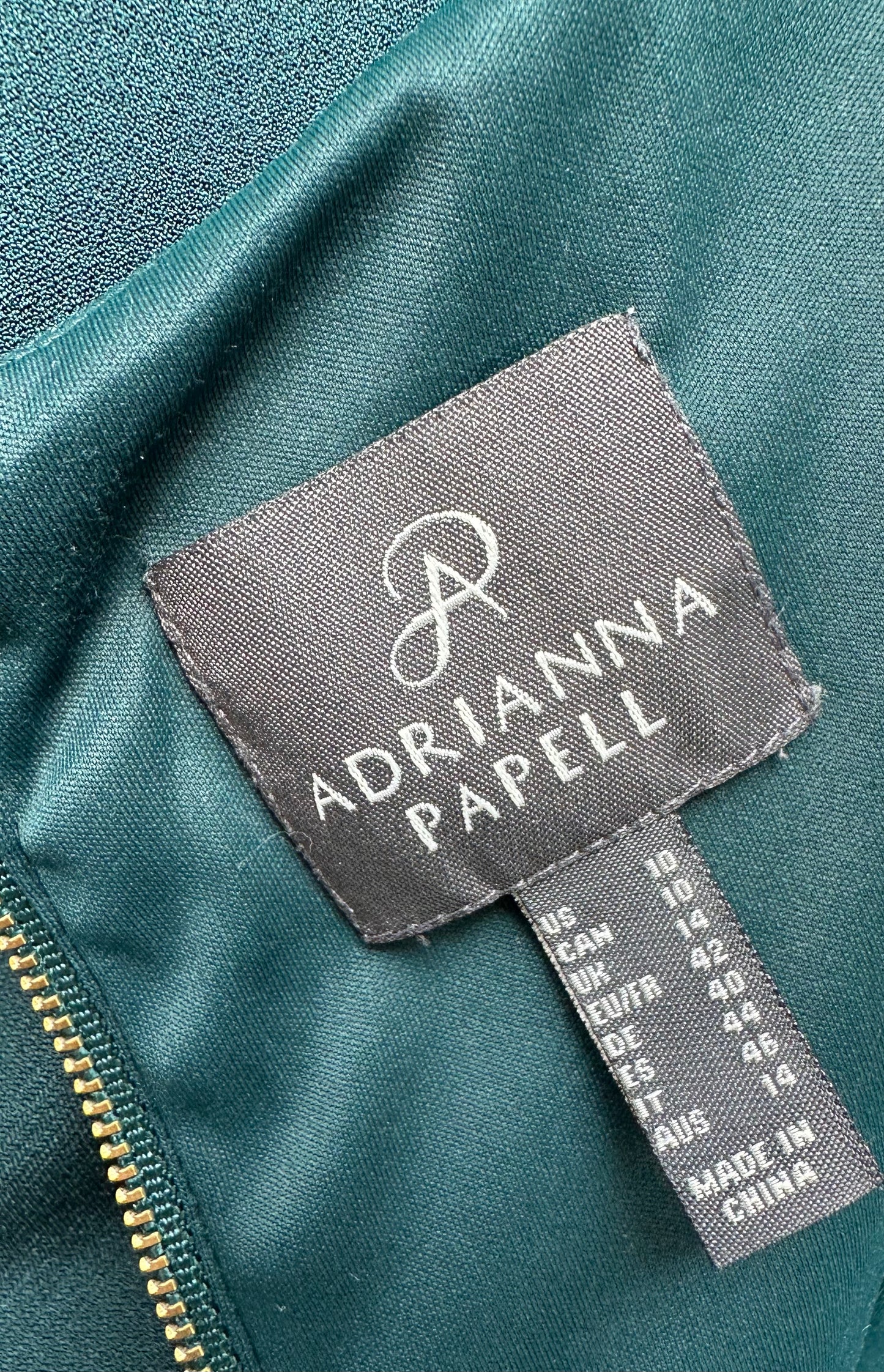 Adrianna Papell groene jurk maat 40