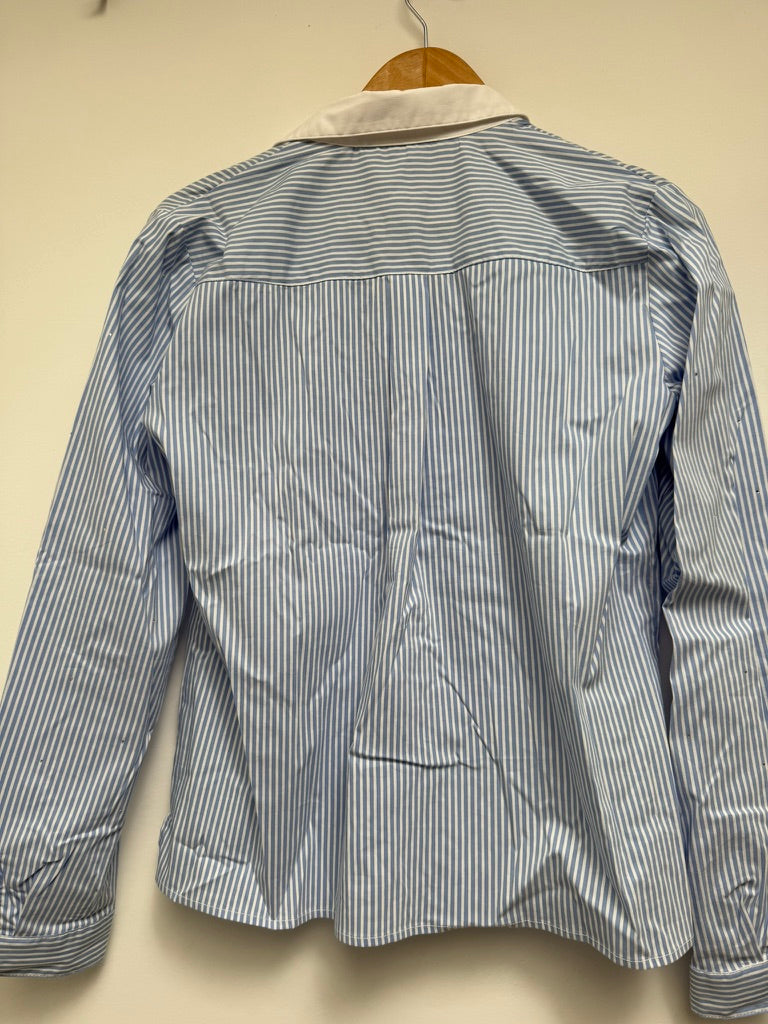 Cartoon Blouse maat 36 blauw/wit gestreept