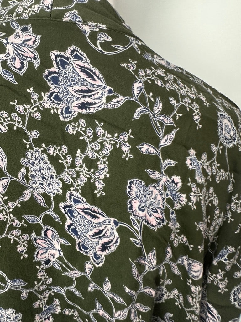 Rosemunde groene longsleeve overslag maat L