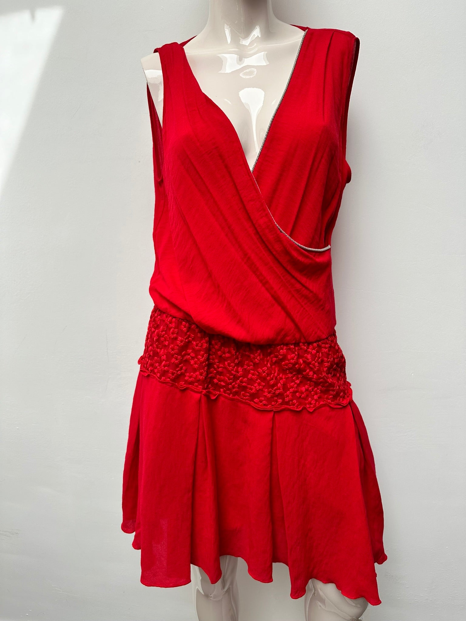 Maje rood jurkje maat 3