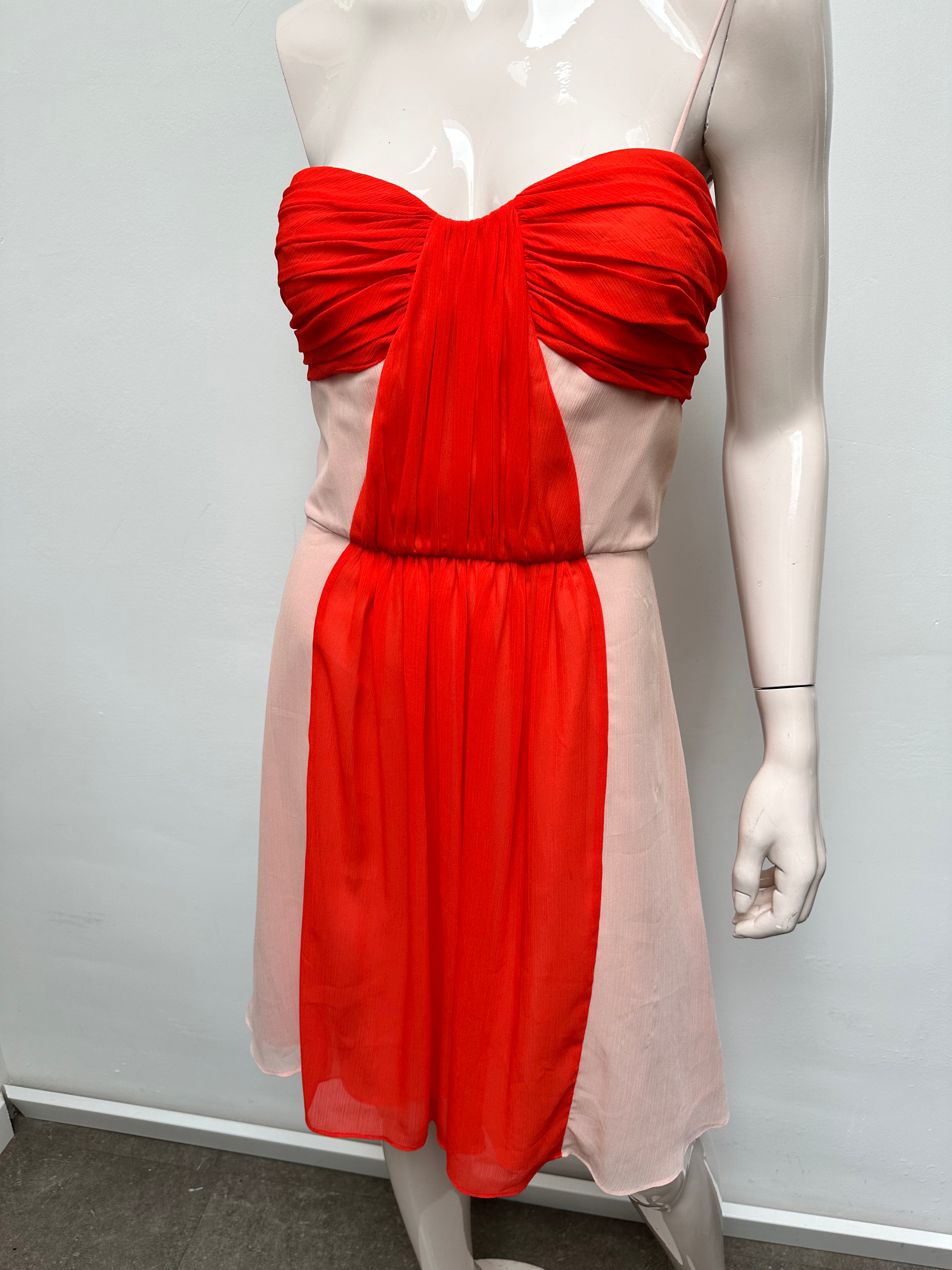 Erin Fetherston cocktailjurk roze/rood maat 6