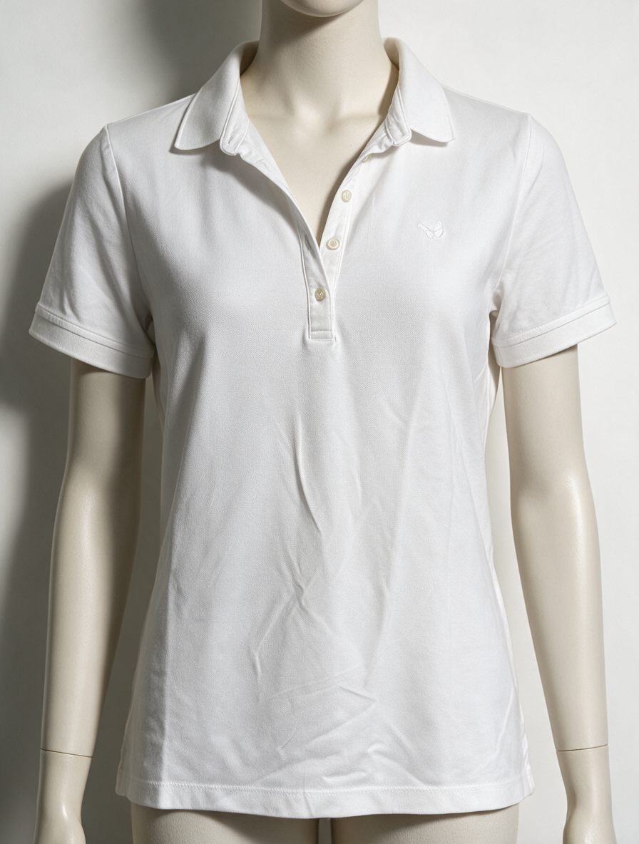 Donnell - Polo - wit, korte mouwen, geborduurd logo - M