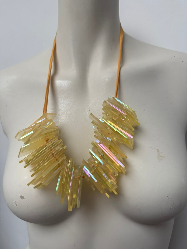 Vintage statement ketting van kunstof