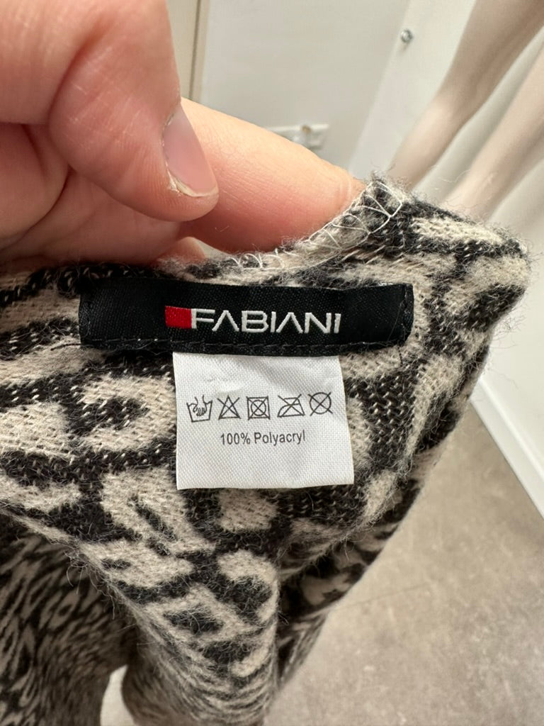 Fabiani  Omslagdoek maat one size zwart luipaard