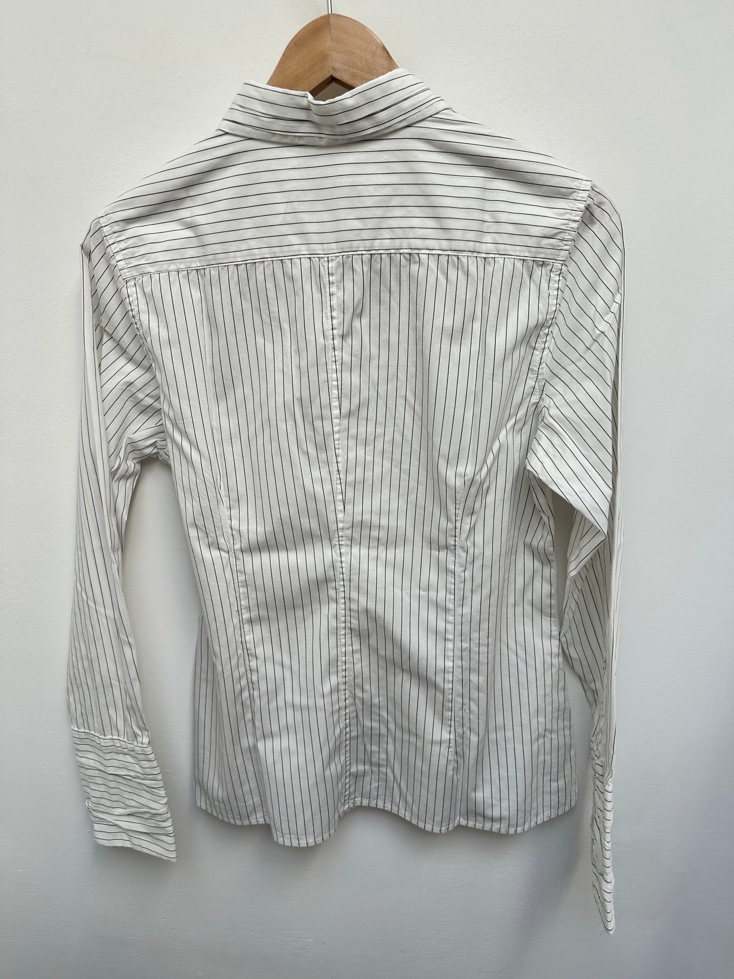 Turnover witte streep blouse maat 40
