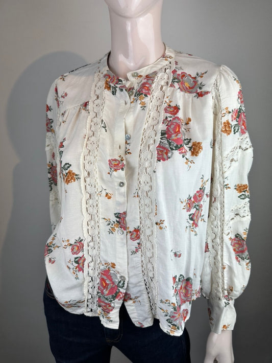 Zara blouse met bloemen maat XS