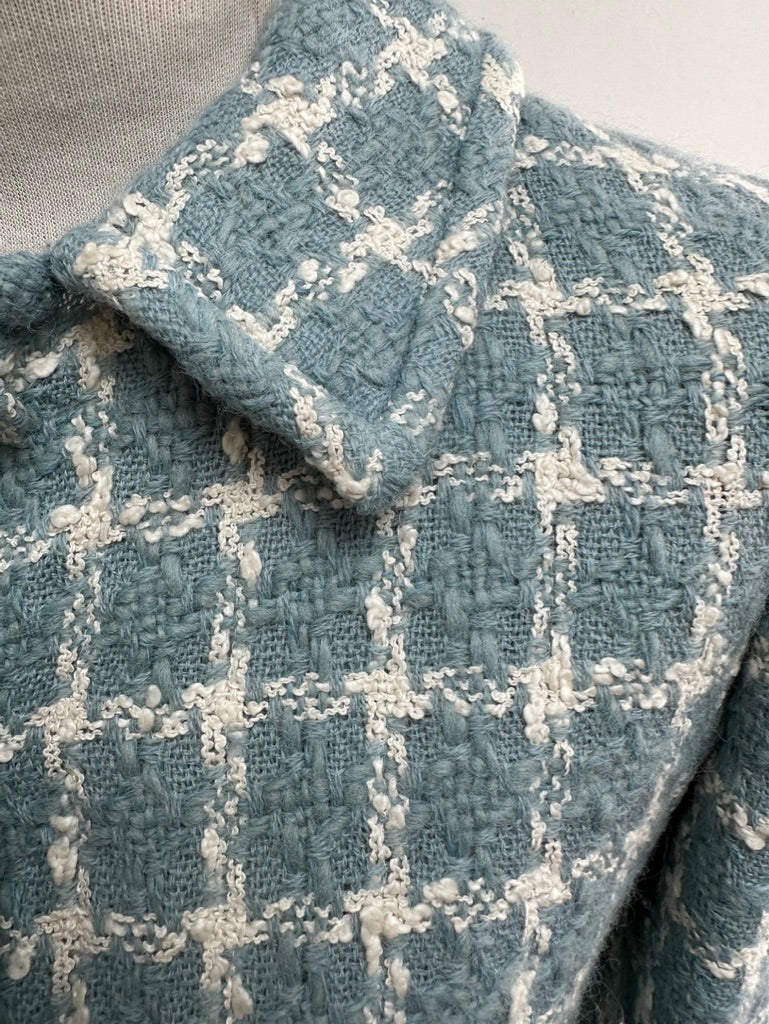 Valentino blauw tweed jasje maat 40 (it 44)