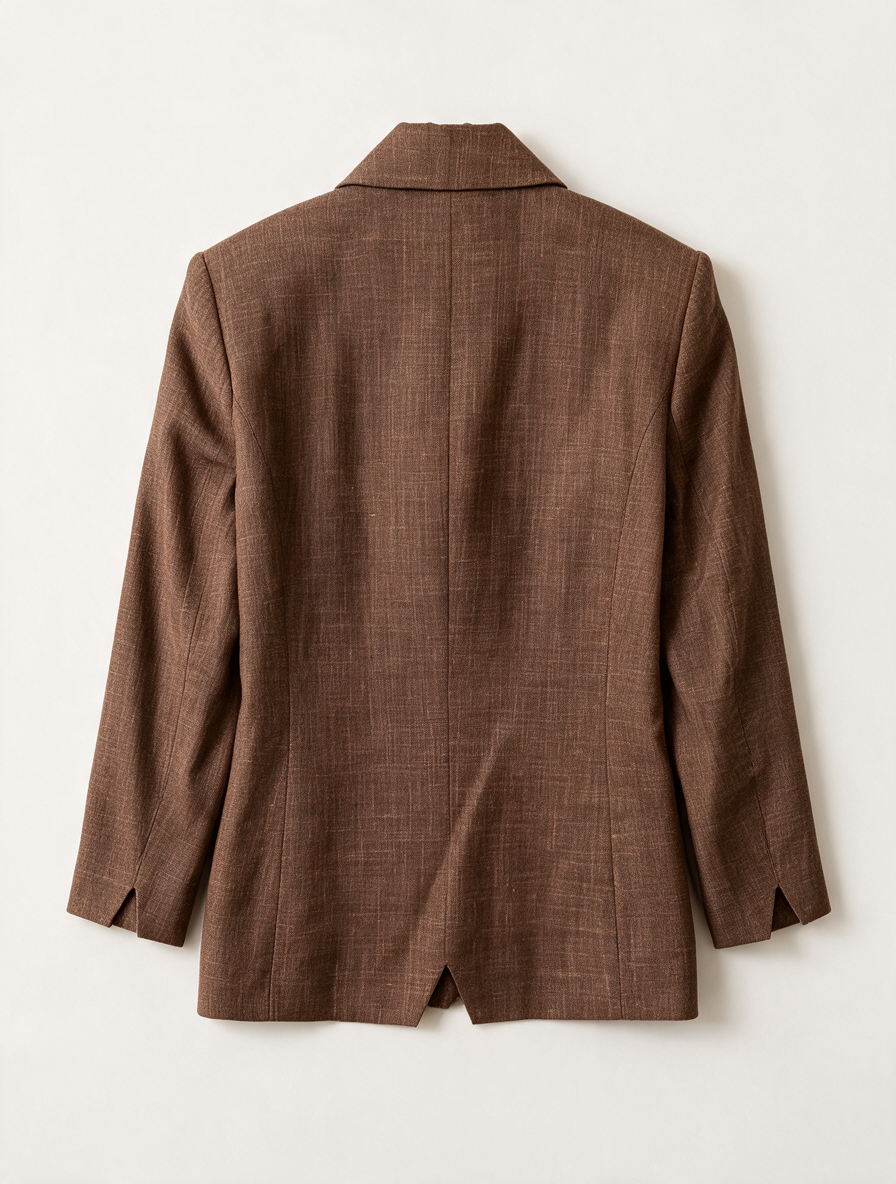 emine’ - Blazer - bruin, verborgen sluiting, opgestikte zakken - XL
