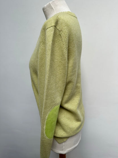Mongol Textile Cashmere vest groen maat L