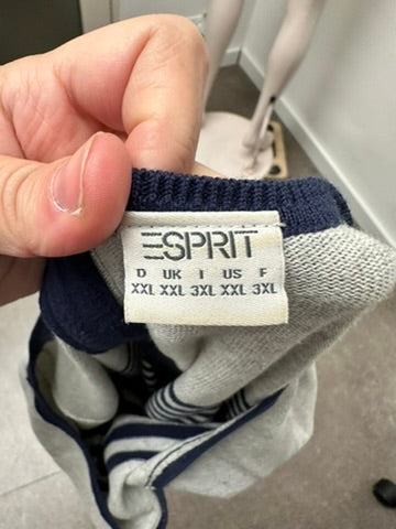 Esprit Trui maat XXL blauw/grijs