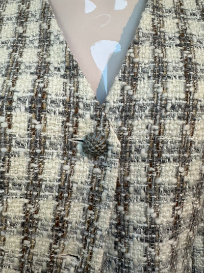 Mona beige houndstooth blazer maat 42