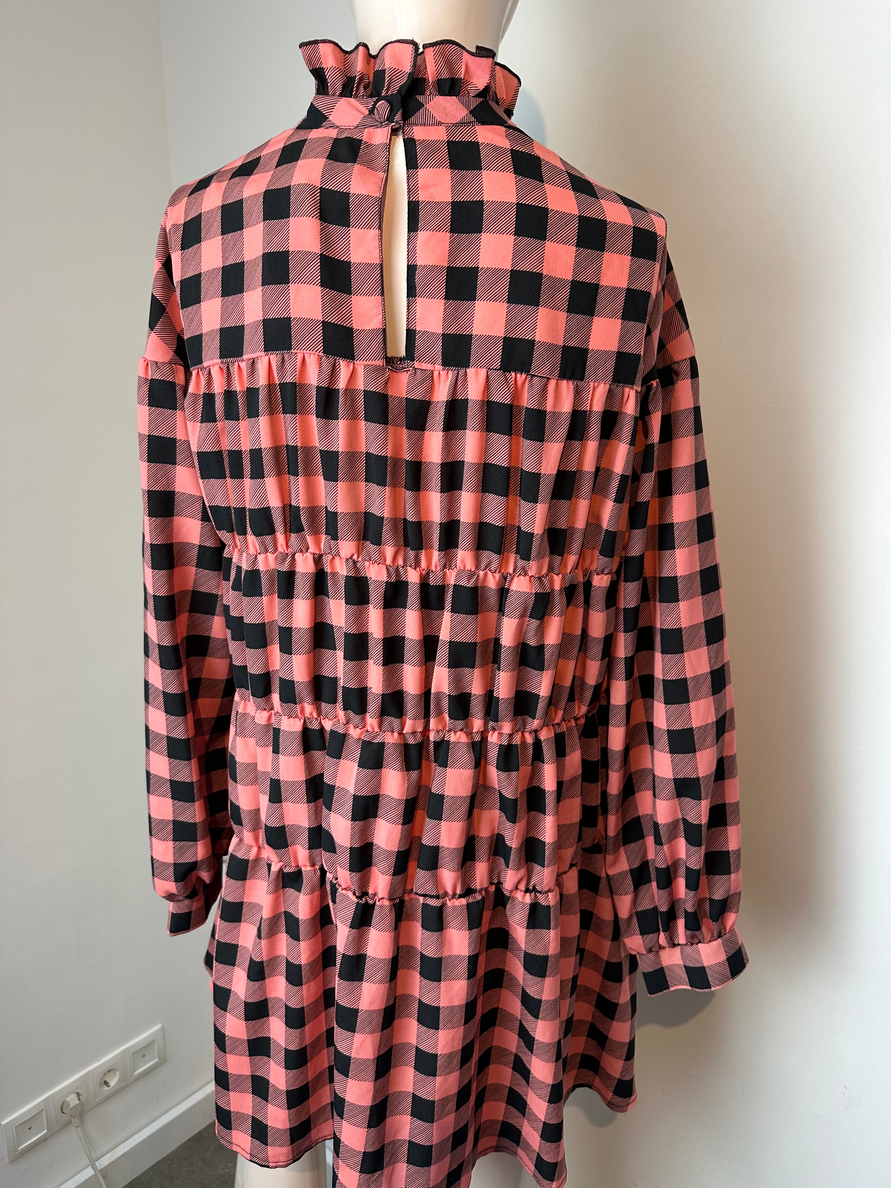 Reclaimed vintage geruite jurk maat 38