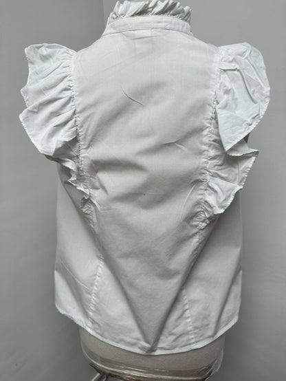 H&M blouse met ruffle wit maat 34