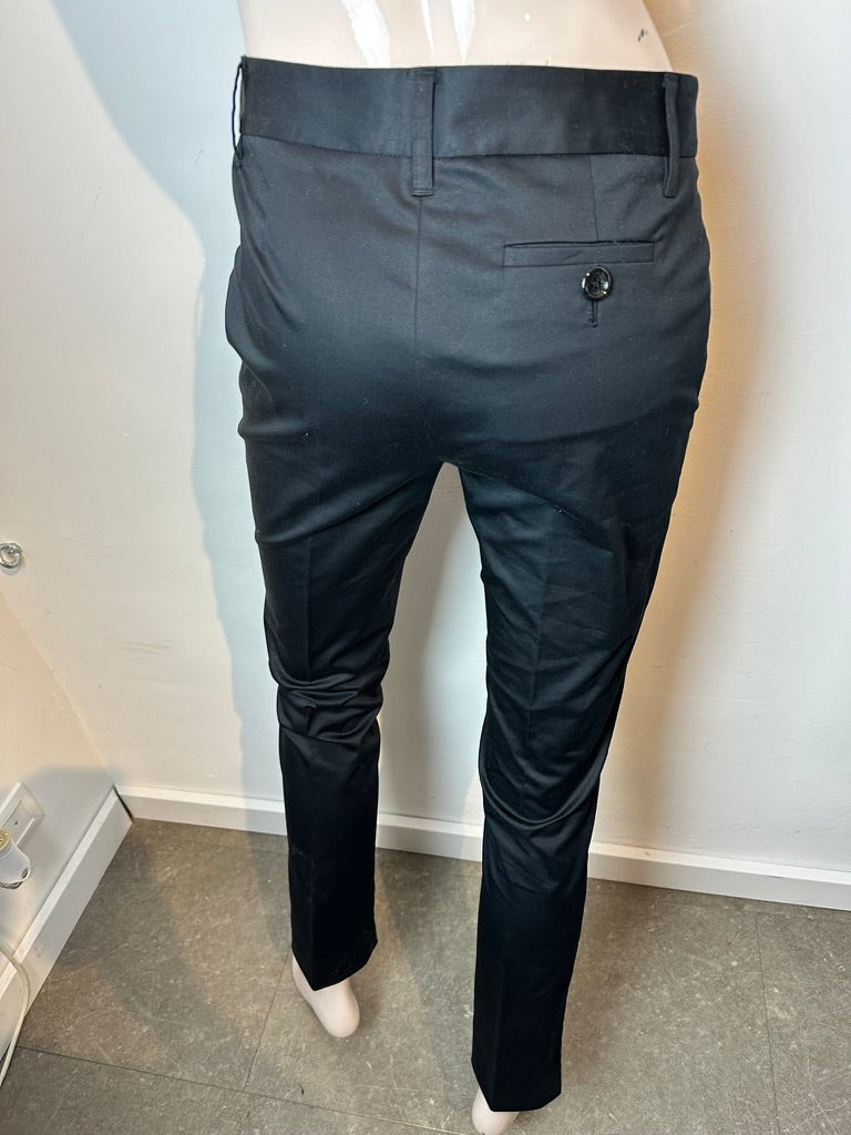 MOSCHINO CHEAPANDCHIC - Broek - zwart, slanke pasvorm, lichte glans - S