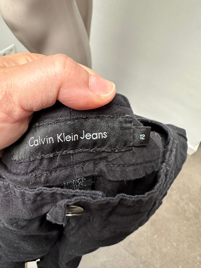 Calvin Klein zwarte cargo broek maat 12