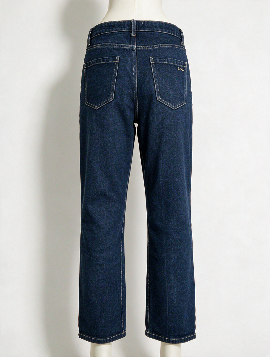 ba&sh - Broek - blauw, denim, rechte pijp - S
