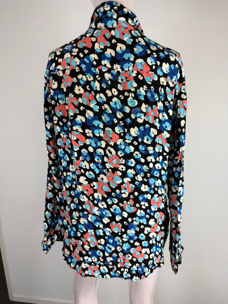 Fabienne Chapot - Blouse - abstracte bloemenprint, lange mouw, knoopsluiting voor - XL