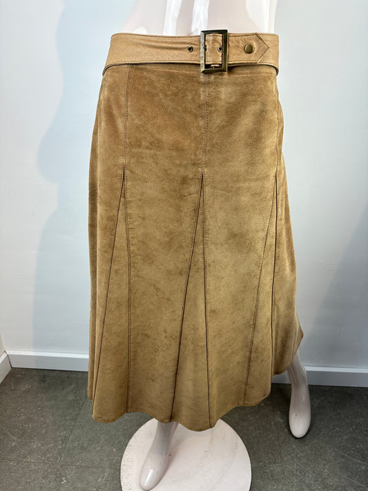 The Barn bruine suede rok