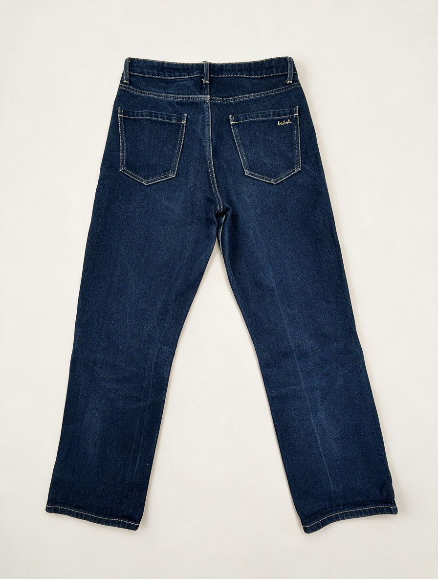 ba&sh - Broek - blauw, denim, rechte pijp - S