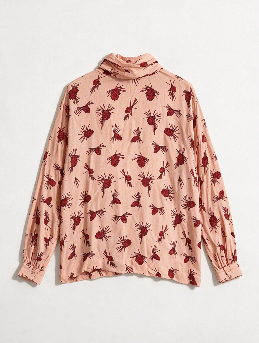 Essentiel Antwerp - Blouse - roze, mouwloos, strikkraag - S
