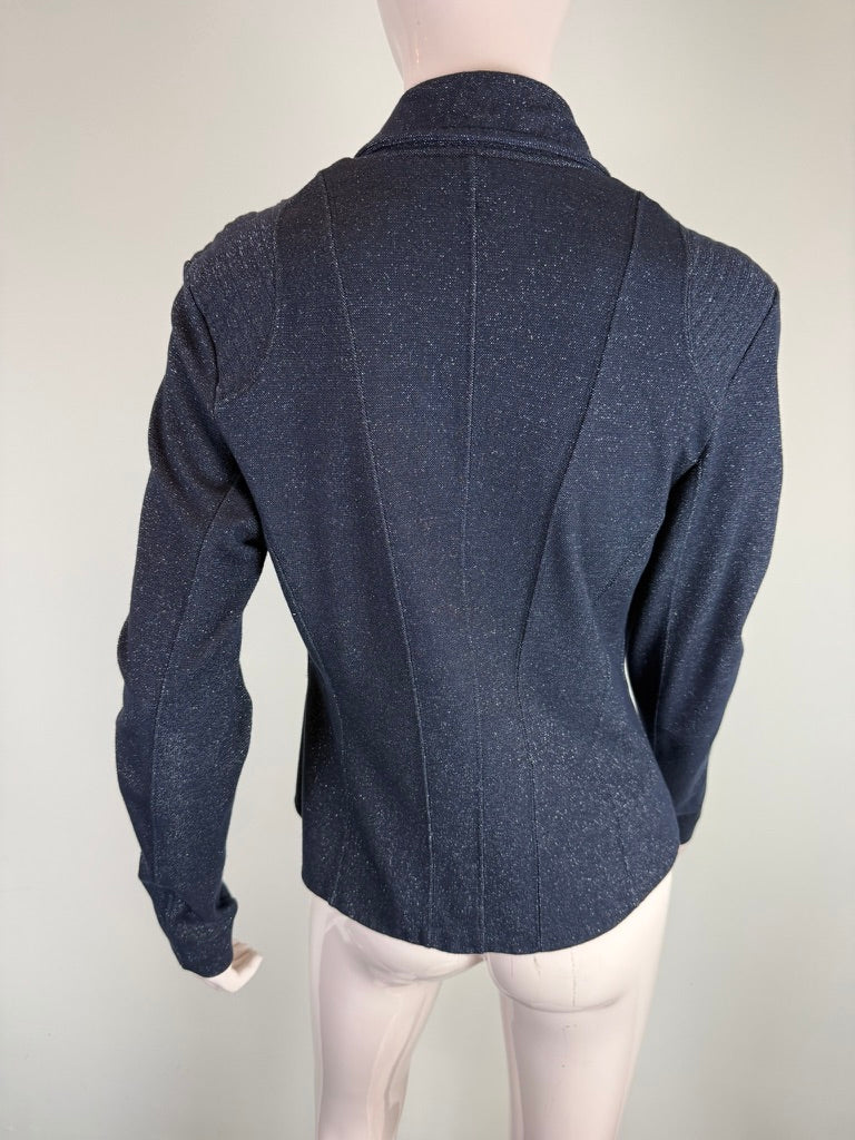 Claudia Sträter - Blazer - donkerblauw, tweeknoopsluiting, getailleerd model - XL