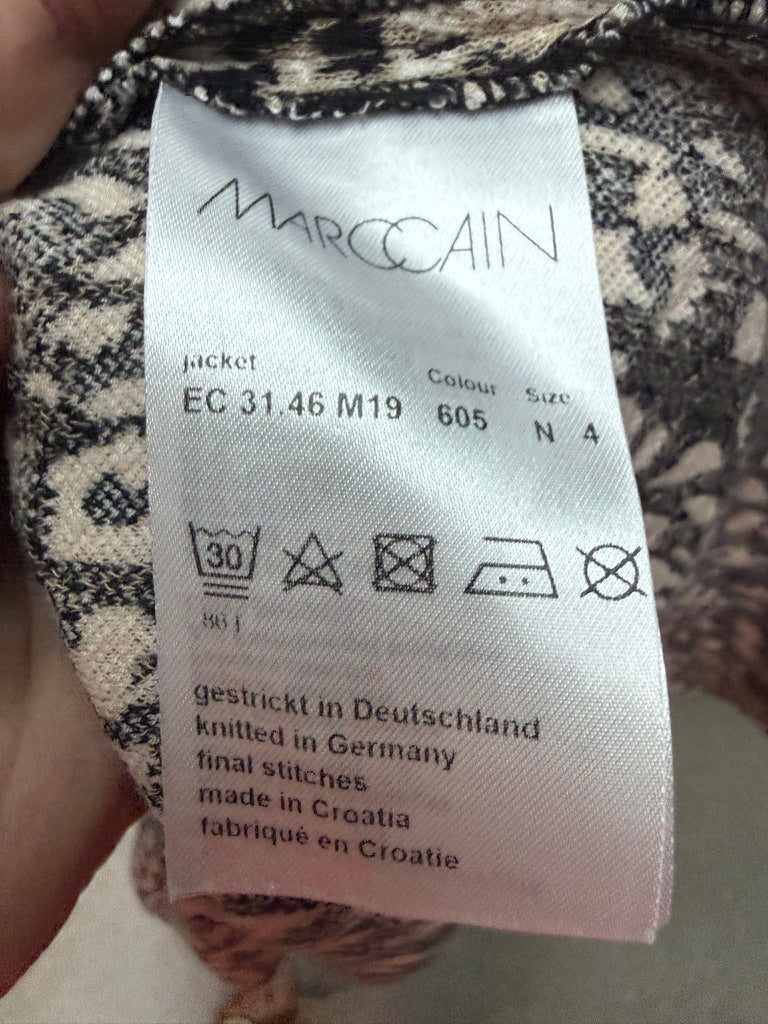 Marc Cain - Vest - luipaardprint, open voorzijde, rode bies - L