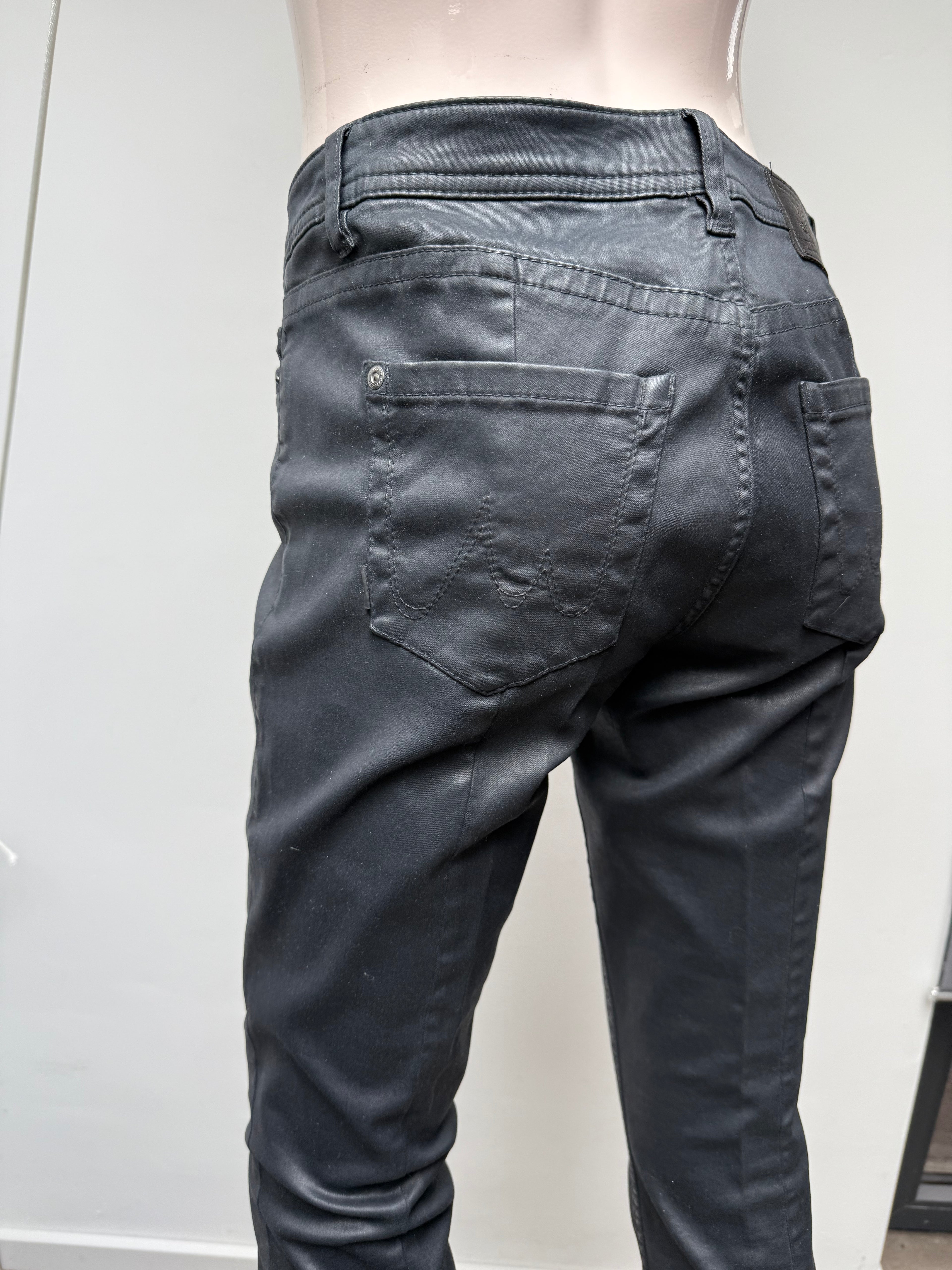 Marc Cain glanzende Broek maat 40 donkerblauw