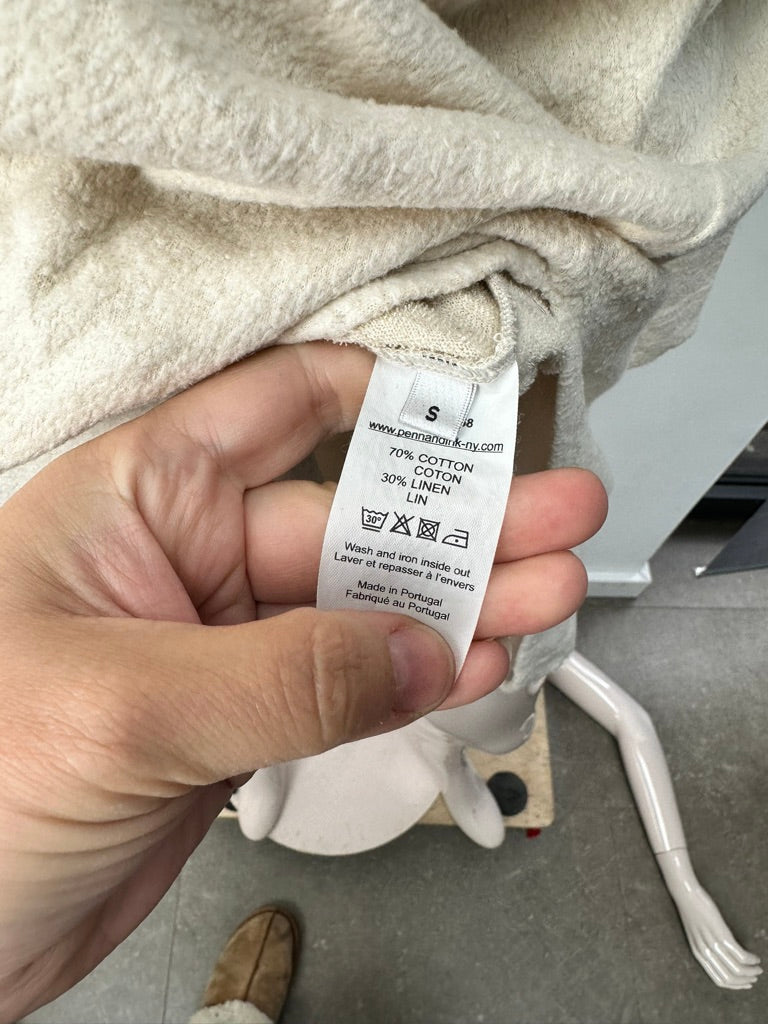 PENN& INK NY - Jurk - crème, col, midi-lengte - S