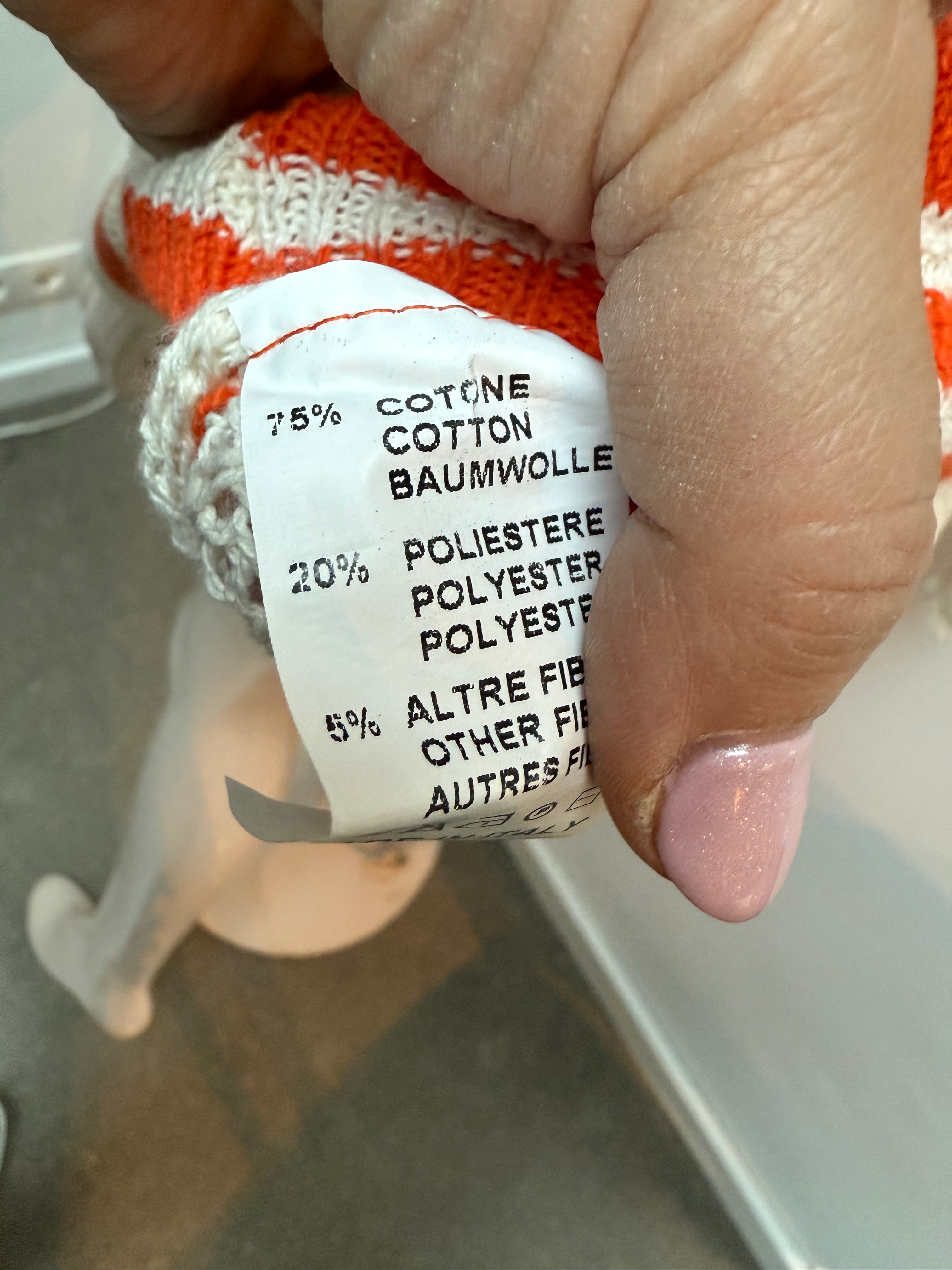 Amelie & Amelie trui beige/oranje maat M/L