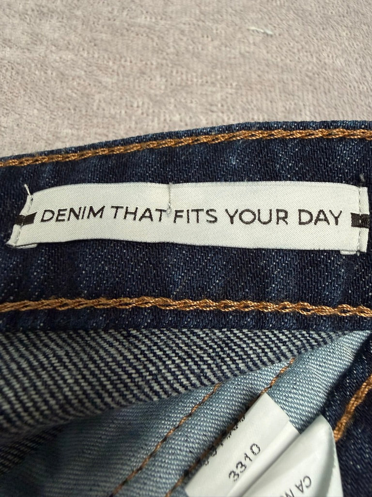 COJ Cup of Joe Denim Elodie Wide Straight Jeans W30 L30 – Donkerblauwe Raw Denim Jeans van 100% Katoen