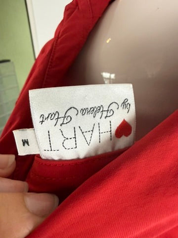 HART by Helena hart - Blouse - rood, klassieke kraag, knoopsluiting - M