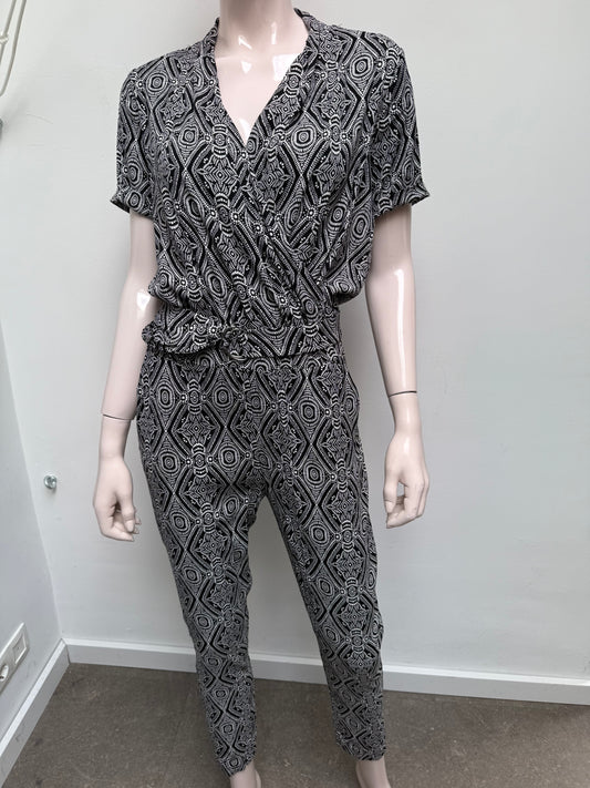 NED Jumpsuit maat M Donkerblauw; wit