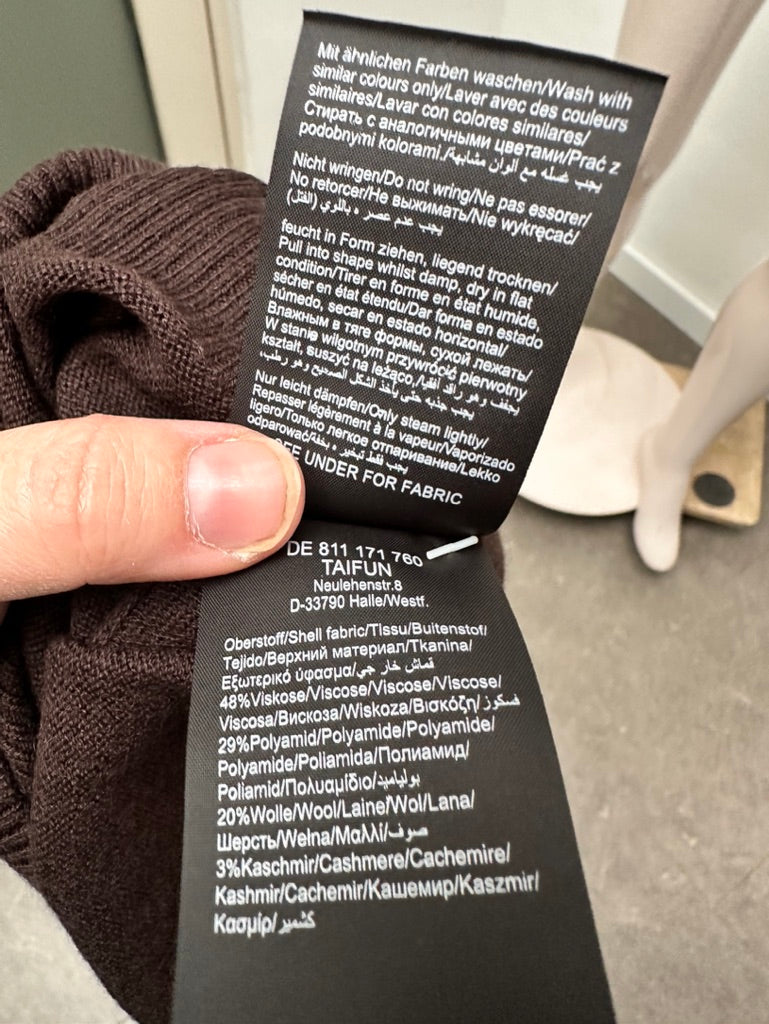 Taifun Vest maat 40 bruin/zwart